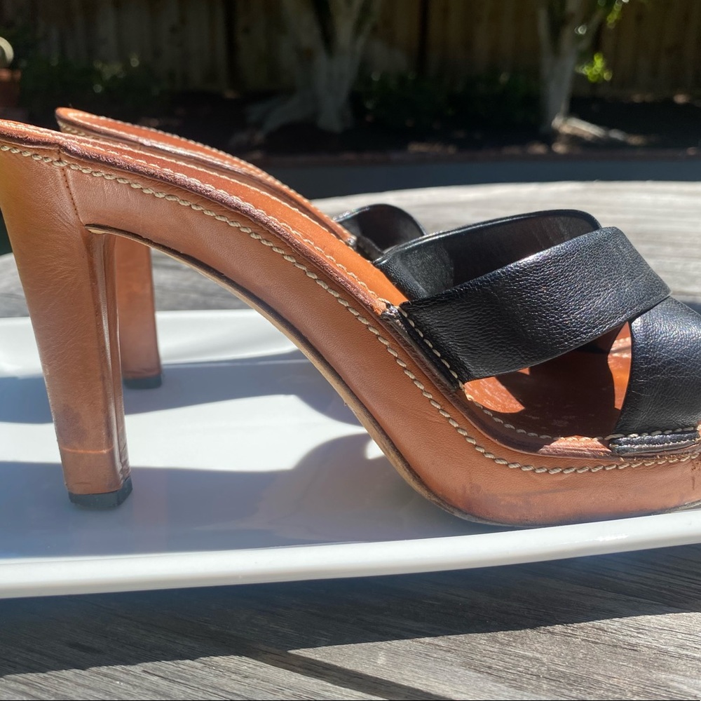 Yves Saint Laurent leather mules ladies Size Italian 40 or USA 10.